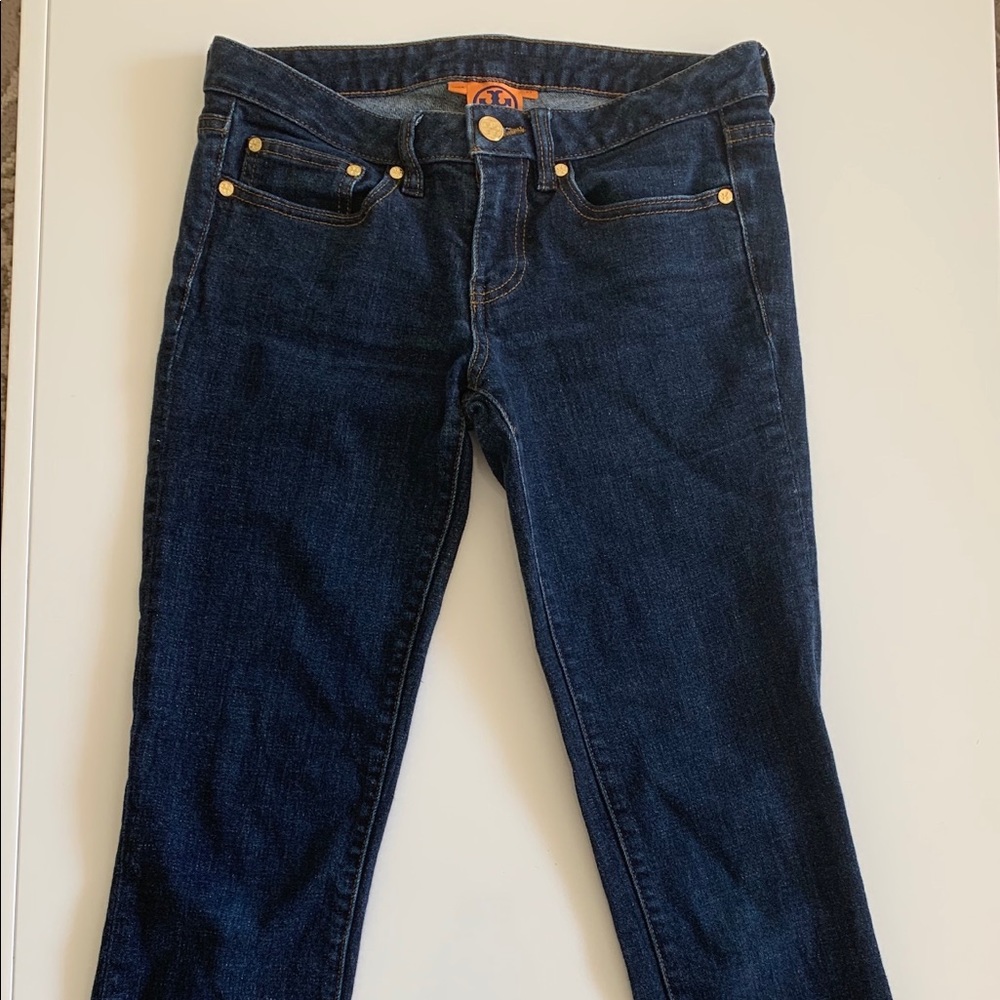Tory Burch super skinny jeans dark wash 27